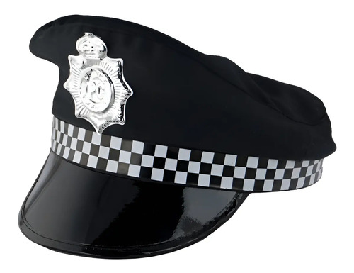 (P22) CHAPEU POLICIAL PRETO