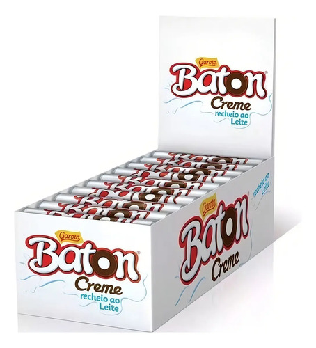BATOM GAROTO CHOC. CREME RECHEIO AO LEITE G -> UN