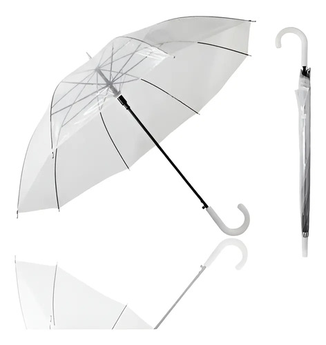 GUARDA CHUVA TRANSPARENTE 60CM X 8K - RD1138