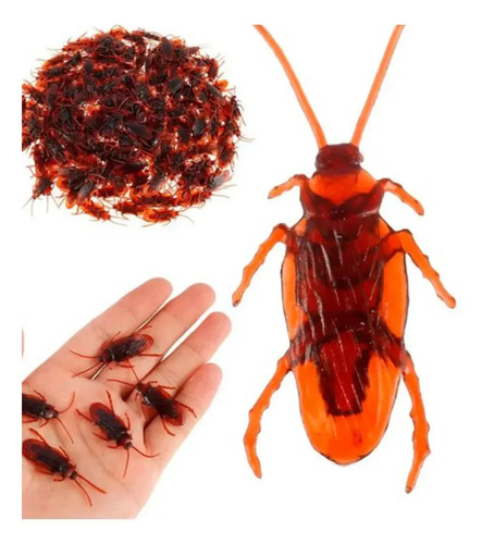 ENFEITE HALLOWEEN BARATA FALSA 15X3CM C 36PCS HEAD
