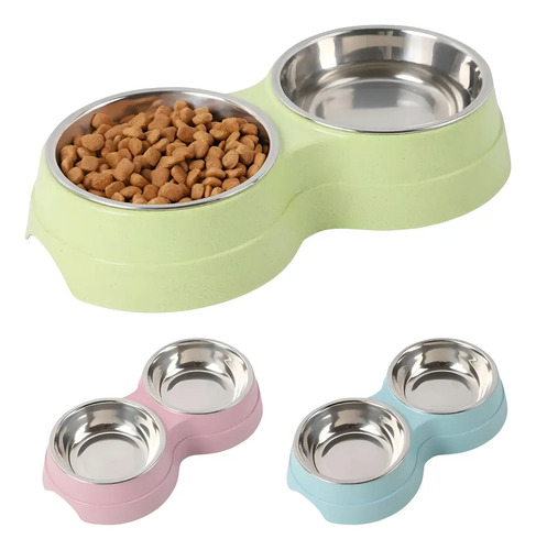 COMEDOURO DUPLO ACO INOX