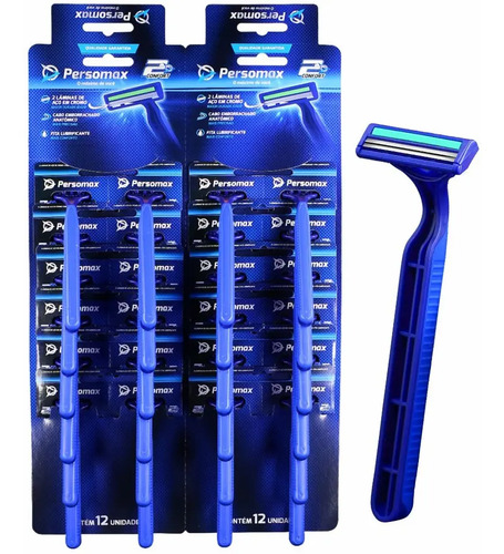 APARELHO BARBEAR C/2UN PERSOMAX 2 CONFORT AZUL