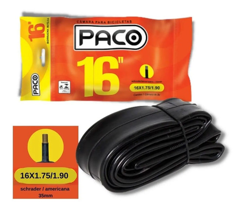 CAMARA DE AR 16 P/ BIKE PACO -> UN