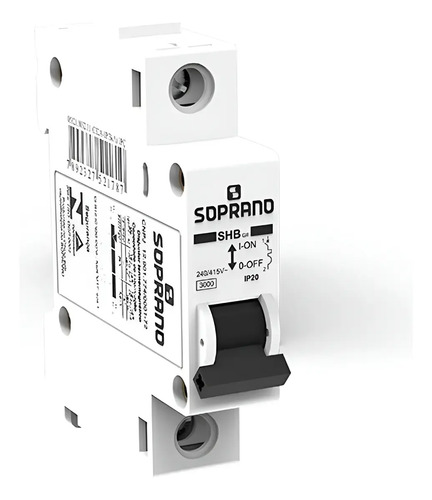 DISJUNTOR 40A MONOFASICO SOPRANO CLASSE C DIN