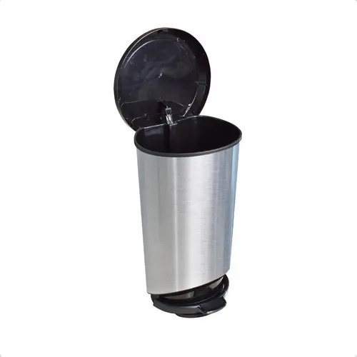 LIXEIRA C PEDAL LABEL INOX 10L POS INDUSTRIA