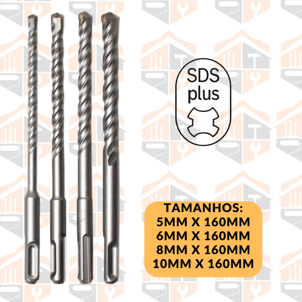 BROCA ENCAIXE SDS PLUS PROFISSIONAL 4PONTAS 08X160