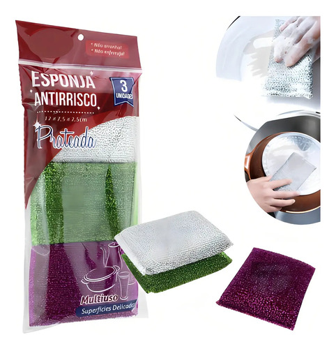 KIT 3 ESPONJAS ANTI-RISCO -> UN