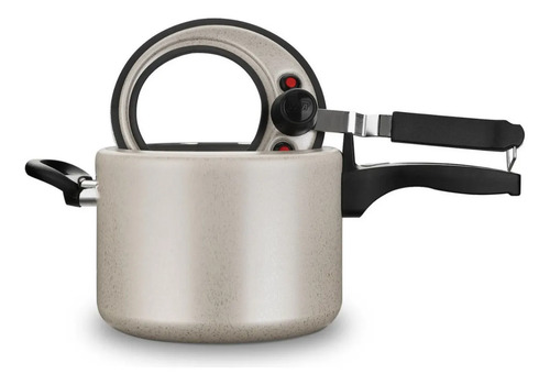 PANELA DE PRESSAO COR BAUNILHA COM VISOR DE VIDRO