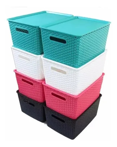 CESTO ORGANIZADOR RATTAN PEQ BRANCO